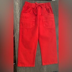 Kids Red Drawstring Utility Pants
